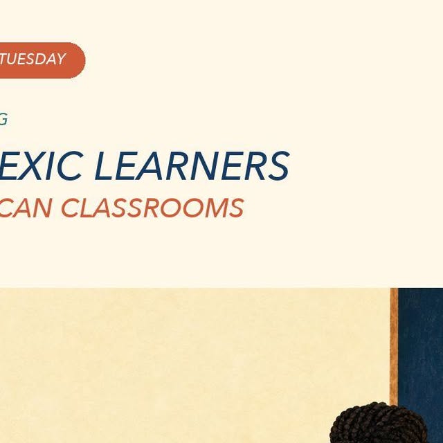 ANM Teaching Tuesday graphic about dyslexia and classroom support